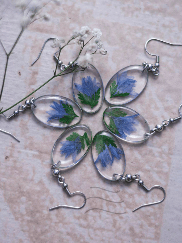 Azure Oval Earrings : LA-FF-ABE-01