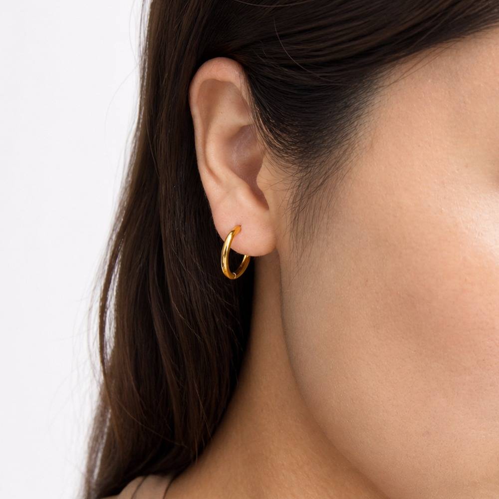 Women 18K Gold-Plated Turquoise Blue Manta Ray Hoop Drop Earrings : 101176