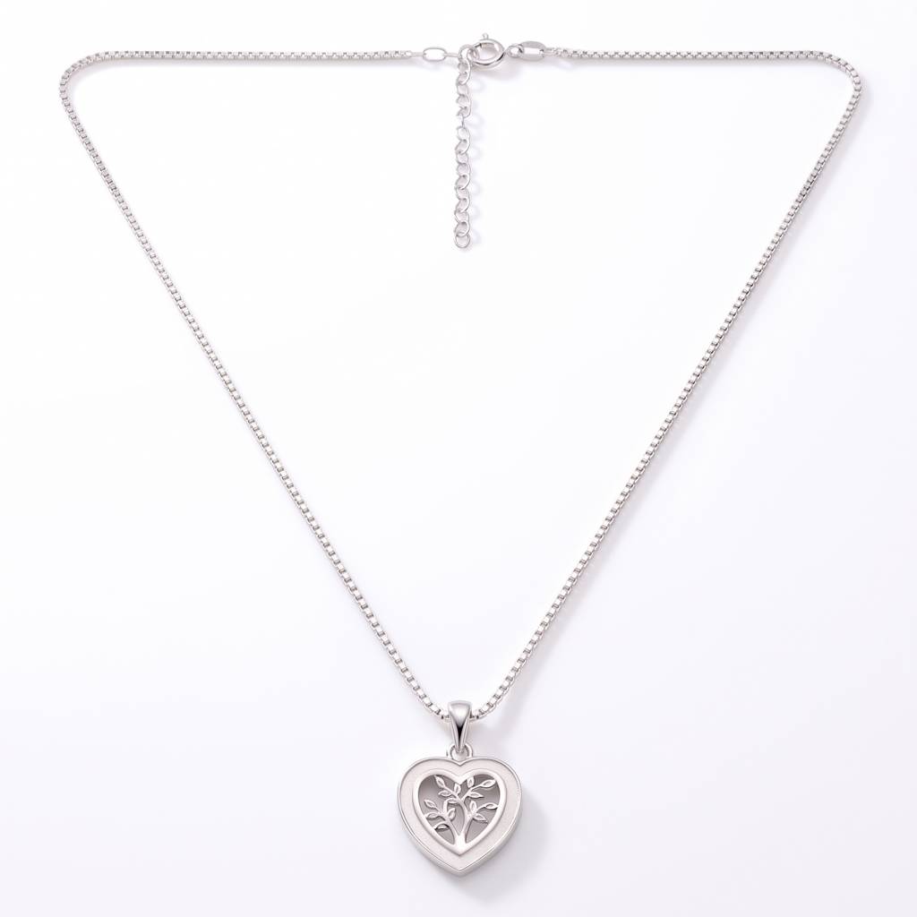 925 Pure Silver Eternal Heart Tree Chain Pendent : CP1151