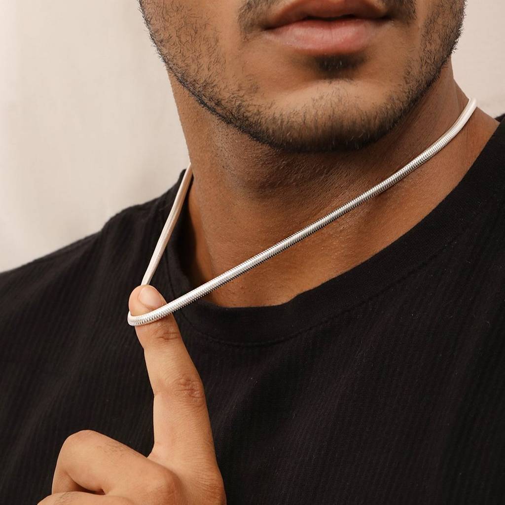 Elegant Men'S 925 Sterling Silver Snake Chain : M-CH-10072-20-4-S
