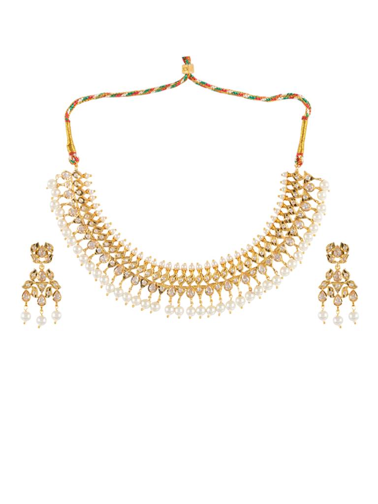 Firoza Noor-E-Zevar Jadau Necklace Set : JADAUNECK1662
