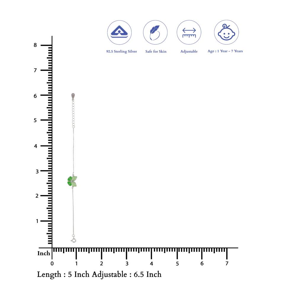 Glorious Minimal Butterfly 925 Silver Bracelet(1-7Yrs) : KBT-190