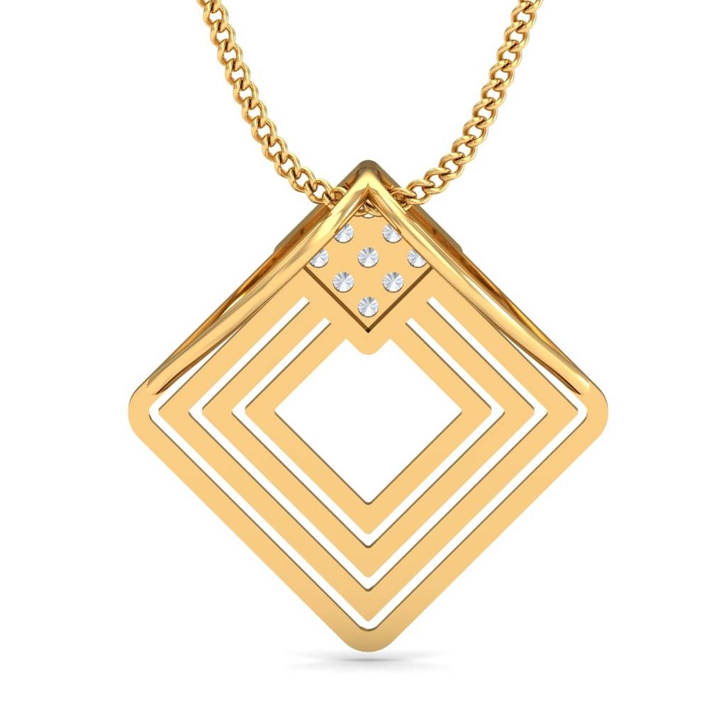 9K Yellow Gold Modern Gold Rakhi Pendant : RA2005_9K