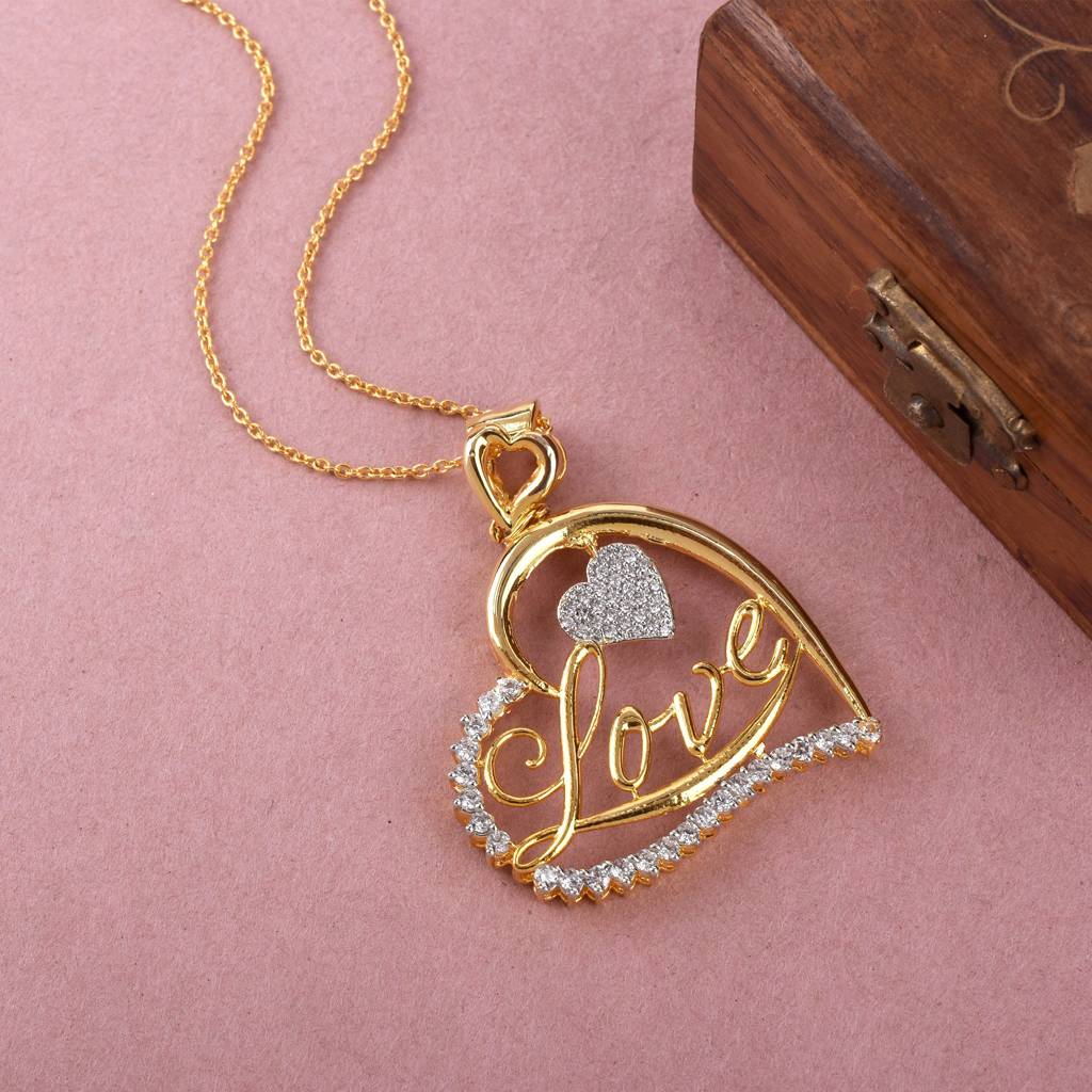 Endless Love Gold Diamond Pendant : SIPENGJCZ29