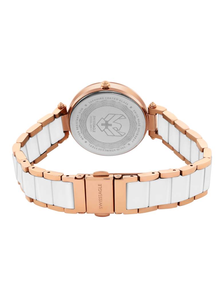 Swiss Eagle Premium Women Swiss-Made Quartz Movement - 3 Hand Mechanism Wrist Watch -Se-9177 : SE-9177-22A