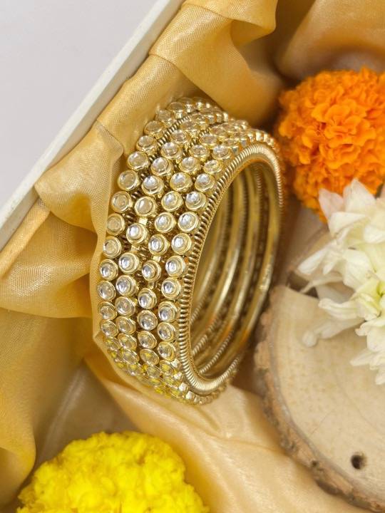 Kundan Bangles For Wedding & Festive Wear : HB-4-24