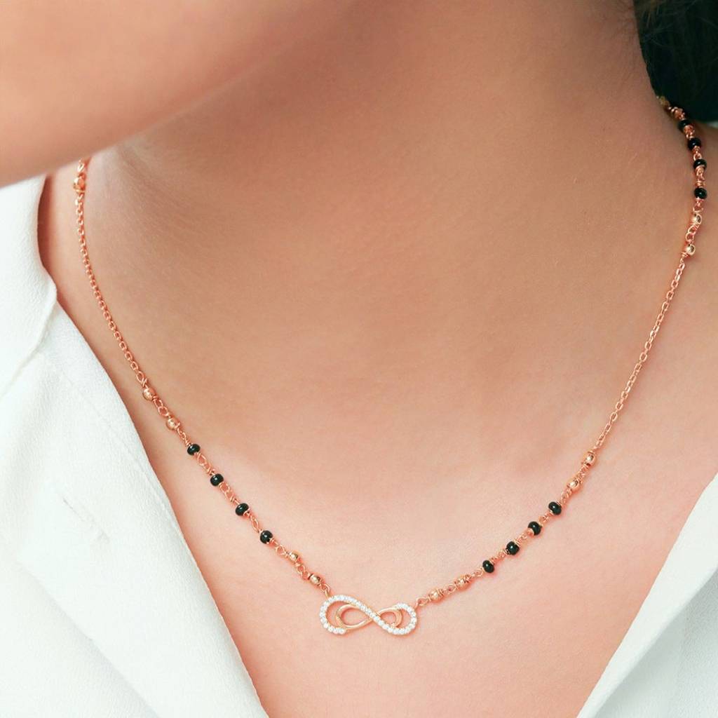 Rose Golden CZ Infinity Bracelet