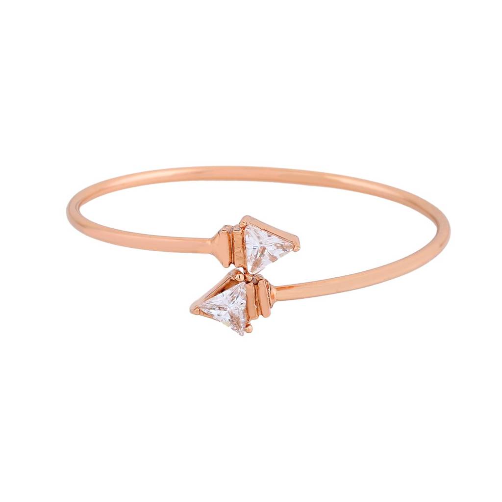 Estele Rose Gold Plated Dazzling Bracelet With Crystals For Women