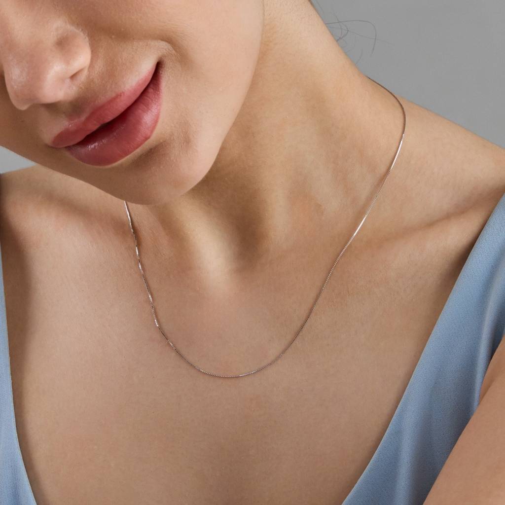 Rhodium Plated - Office Wear Silver Chain - 437539 : 437539