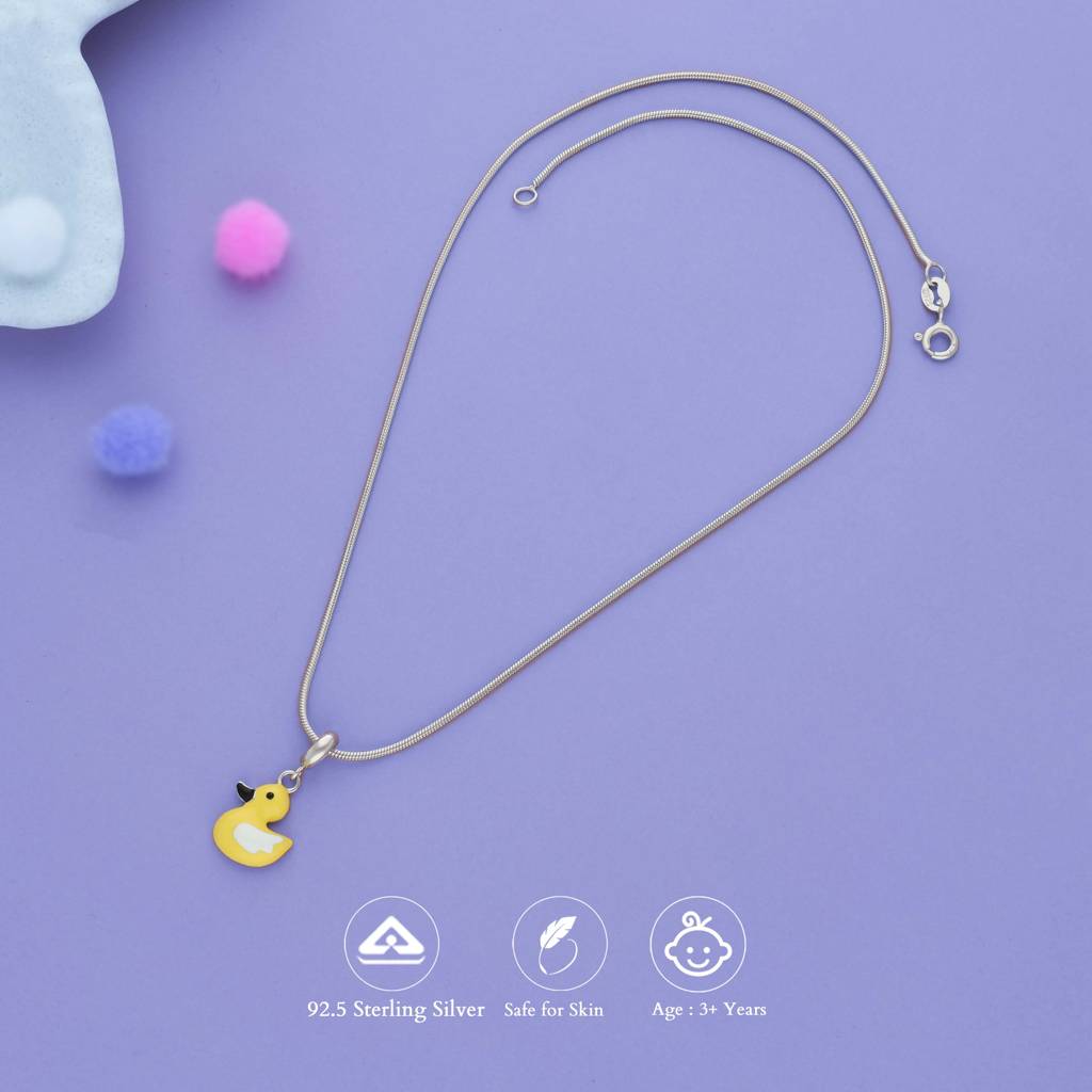 Iyal  Sunny Duckling 925 Silver Kid Pendant (3+ Yrs) : KP-KP-RH-A-156-S