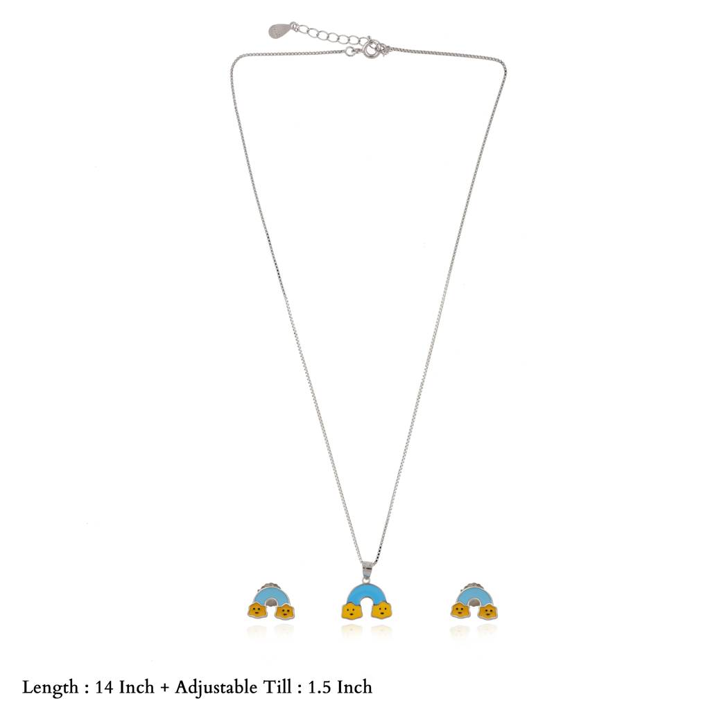 Magic Rainbow 925 Silver Kids Chain Pendent(3+ Years) : KP-172