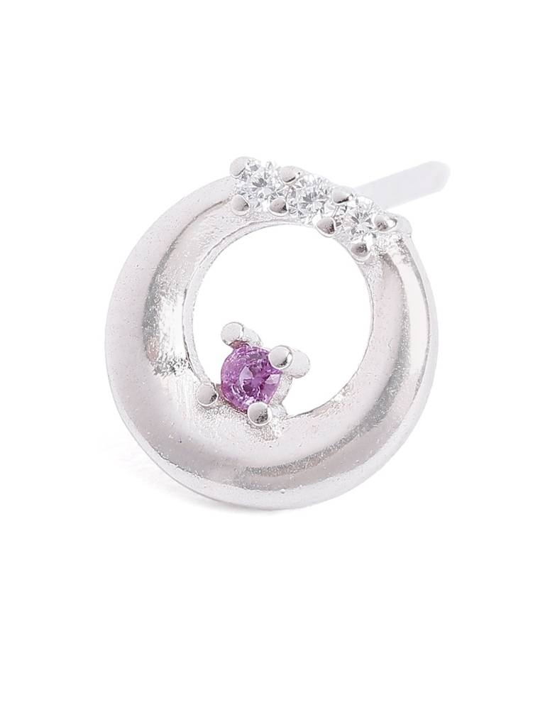 Silver Blush Orbit Studs : WER00057