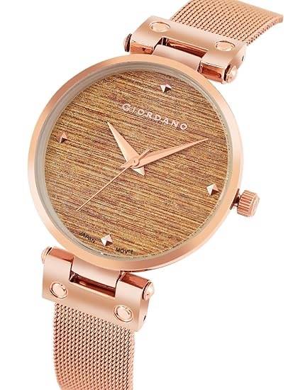 Giordano Analog Stylish Watch For Women Water Resistant Fashion Watch Round Shape With 3 Hand Mechanism Wrist Wa : GZ-60056-22