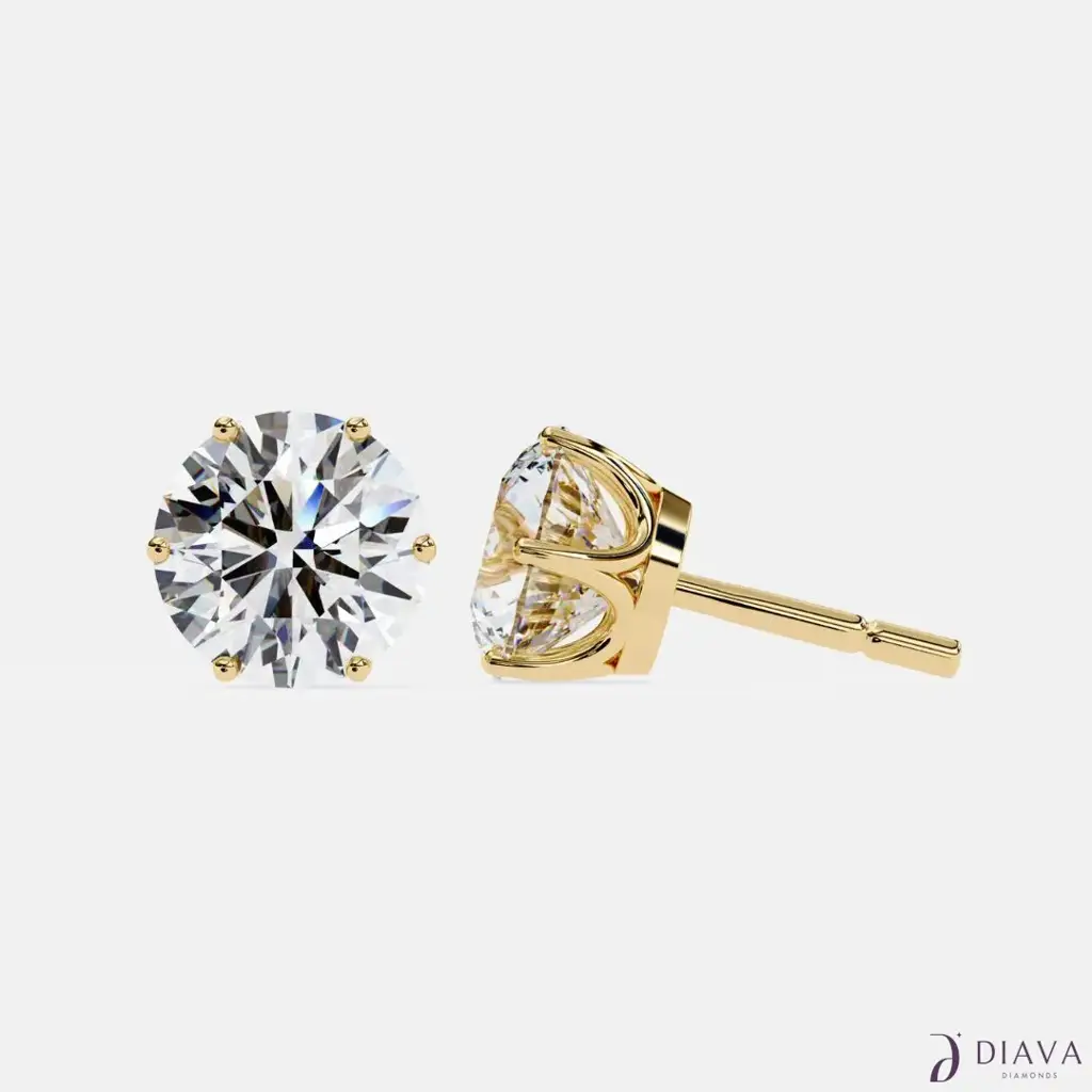 Signature Round Solitaire Studs : SignatureRoundSolitaireStuds