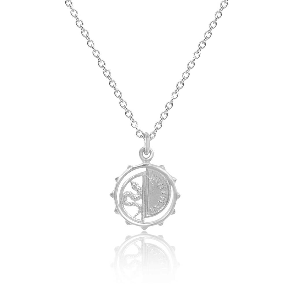 Kicky And Perky 925 Sterling Silver Snake Medallion Pendant With Chain For Women : SILGLMCP007