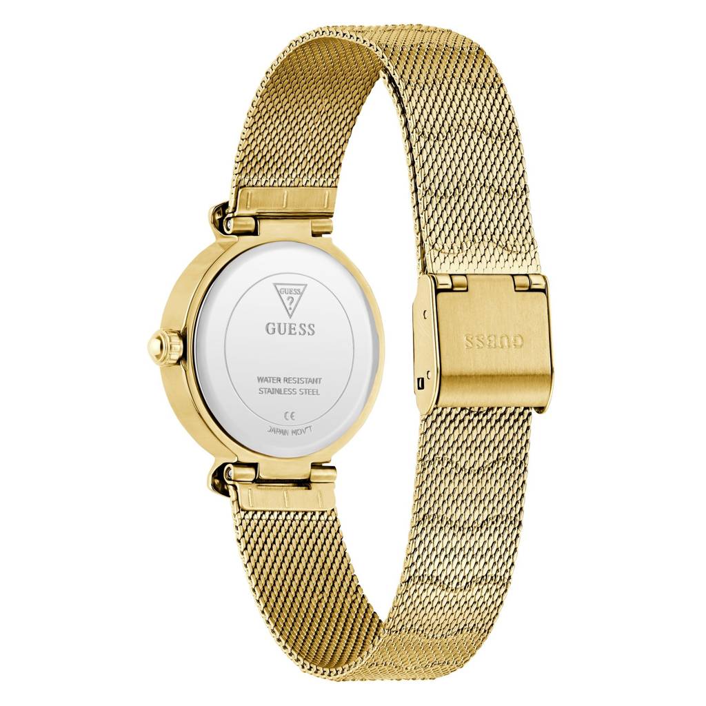Guess Round 28Mm White Dial Analog Women Watch - Gw0866L2 : GW0866L2
