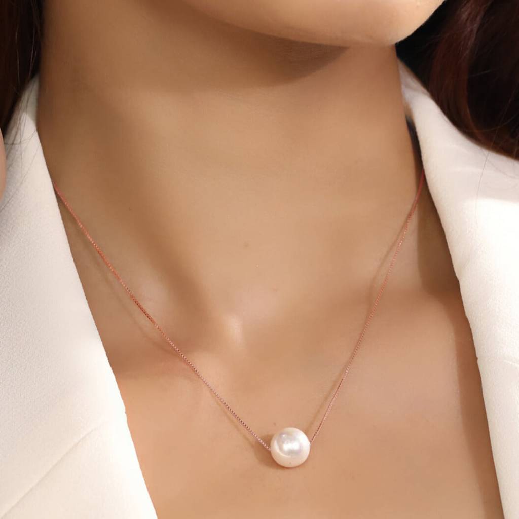 Stunning Pearl 925 Silver Necklace : NL-30011