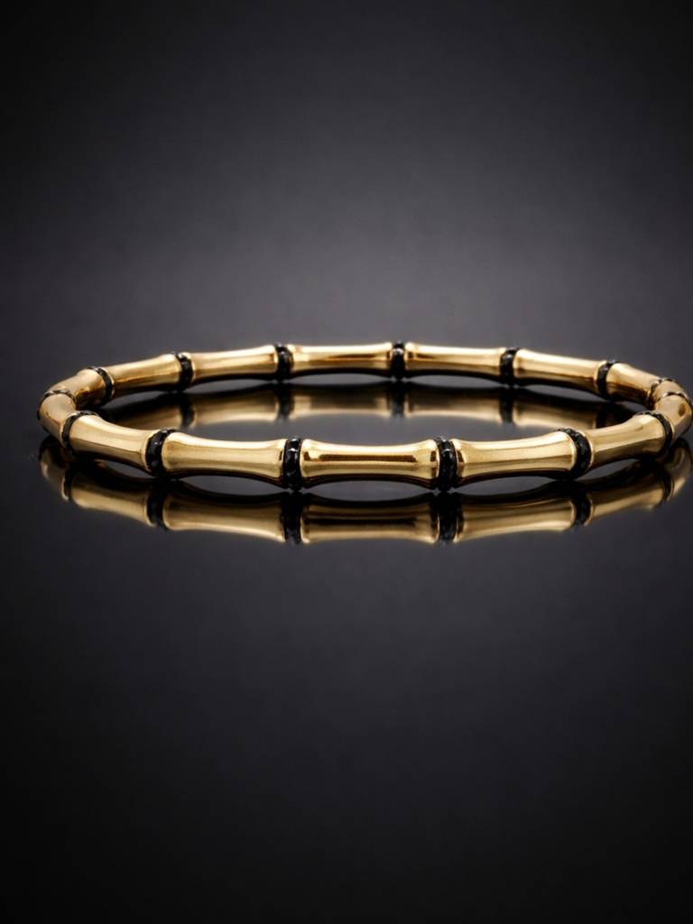 18K Gold Plated Stackable Bracelet Set – Set Of 3 : CBR013GPS