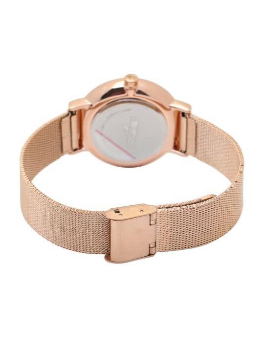 Analog Stylish Watch For Women | Water Resistant Simple And Fashion Watch Round Shape With Stainless Steel Case Wri : A2062-33