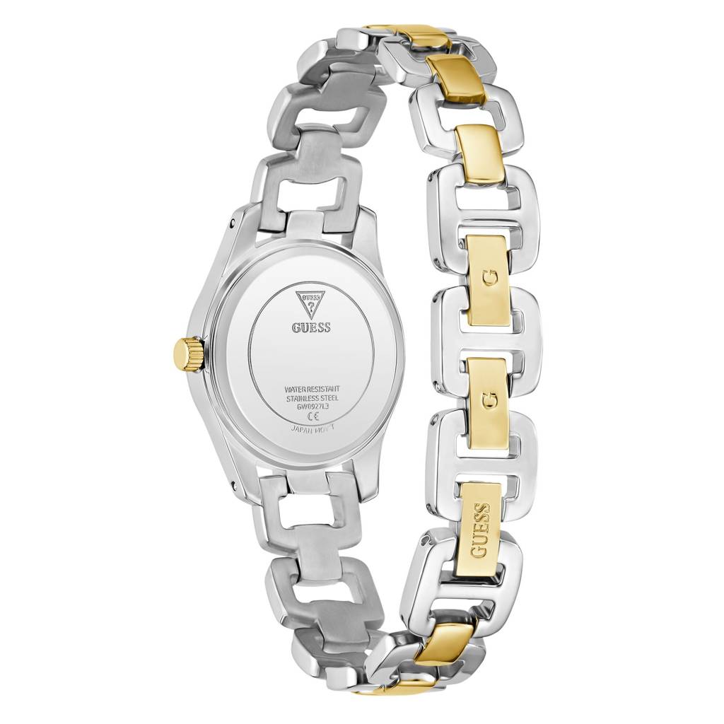 Guess Round 28Mm Ice Blue Dial Analog Women Watch - Gw0927L3 : GW0927L3