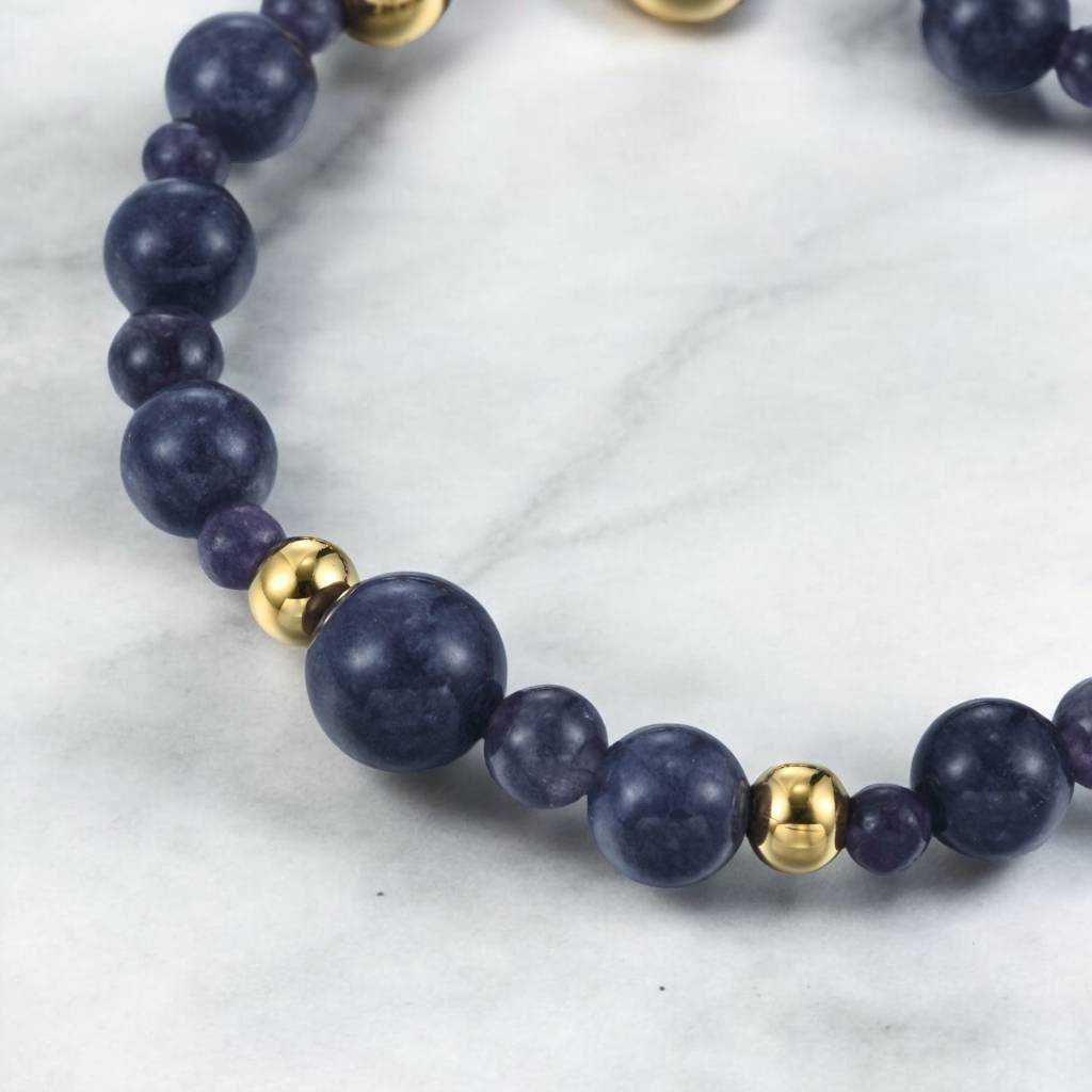 Cordierite Beads Bracelet : CL-BR-MN-04