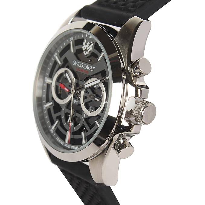 Swiss Eagle Men'S Chronograph Swiss Made Movement Watch - Se-9165 : SE-9165-01