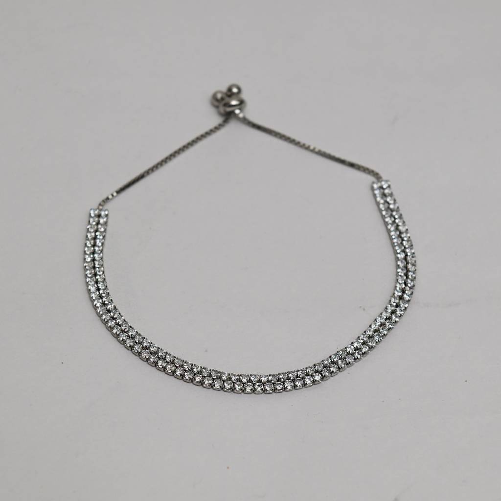 925 Sterling Silver Zircon Bracelet For Women | Tennis Silver Bracelet : BR1045