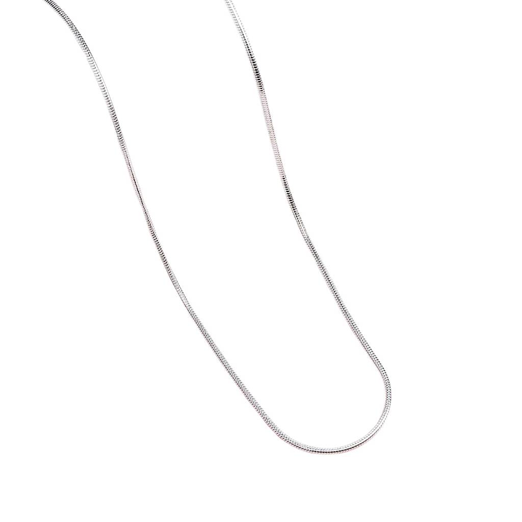 Serpentine Splendor 925 Sterling Silver Rhodium-Plated Snake Chain : CH-10046-S