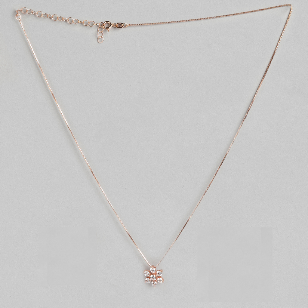 Celestial Harmony - Nakshatra Rose Gold Plated 925 Sterling Silver Necklace : PEN-30016-C