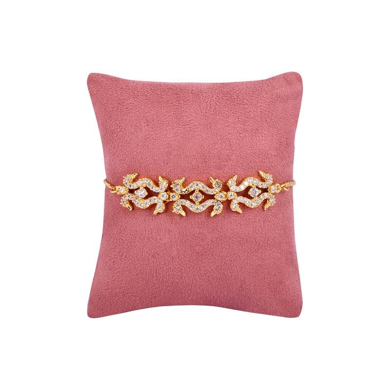 Glam Cz Peacock Bracelet Adjustable Bracelet | Festive & Party Wear : AD-175-IGWEBR