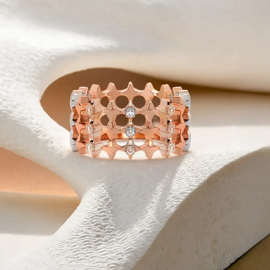 Cosmic Band - Lab Diamond Cocktail Ring : LLRG0137