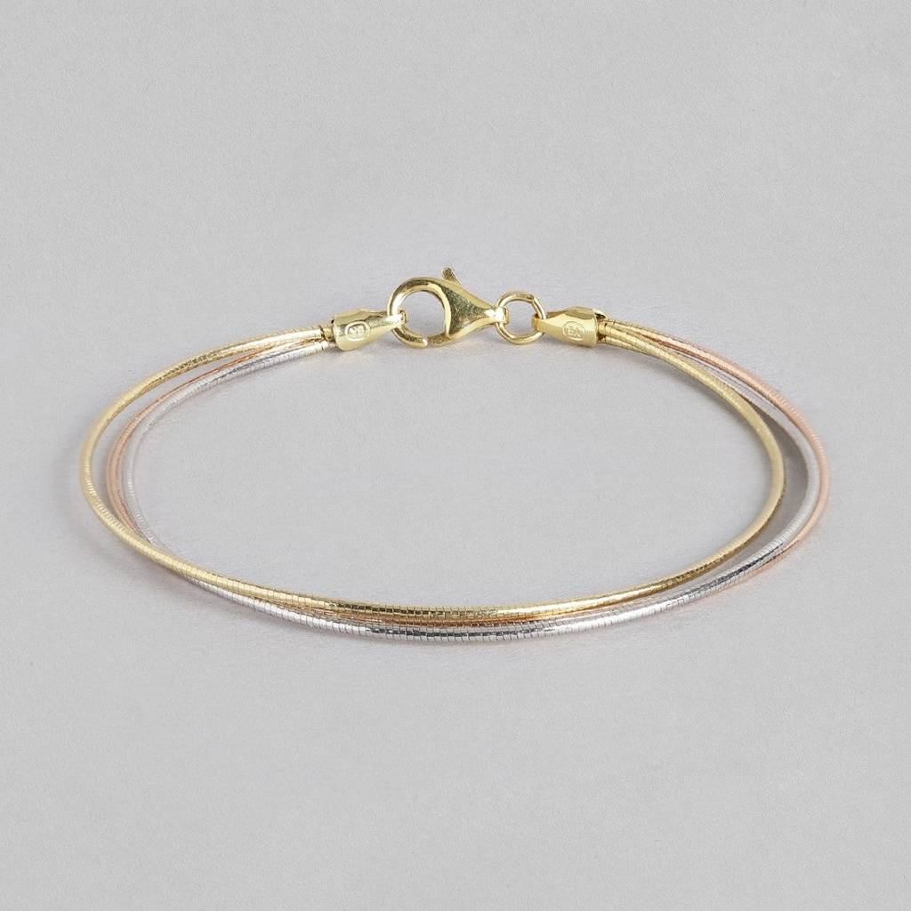 Multi-Strand Triple Plating 925 Sterling Silver Bracelet : BR-80160