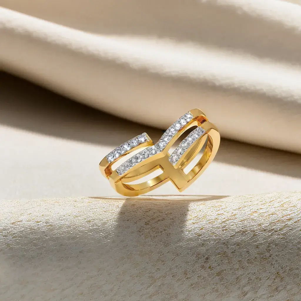 Edge Bold - Lab Diamond Cocktail Ring : LLRG0099