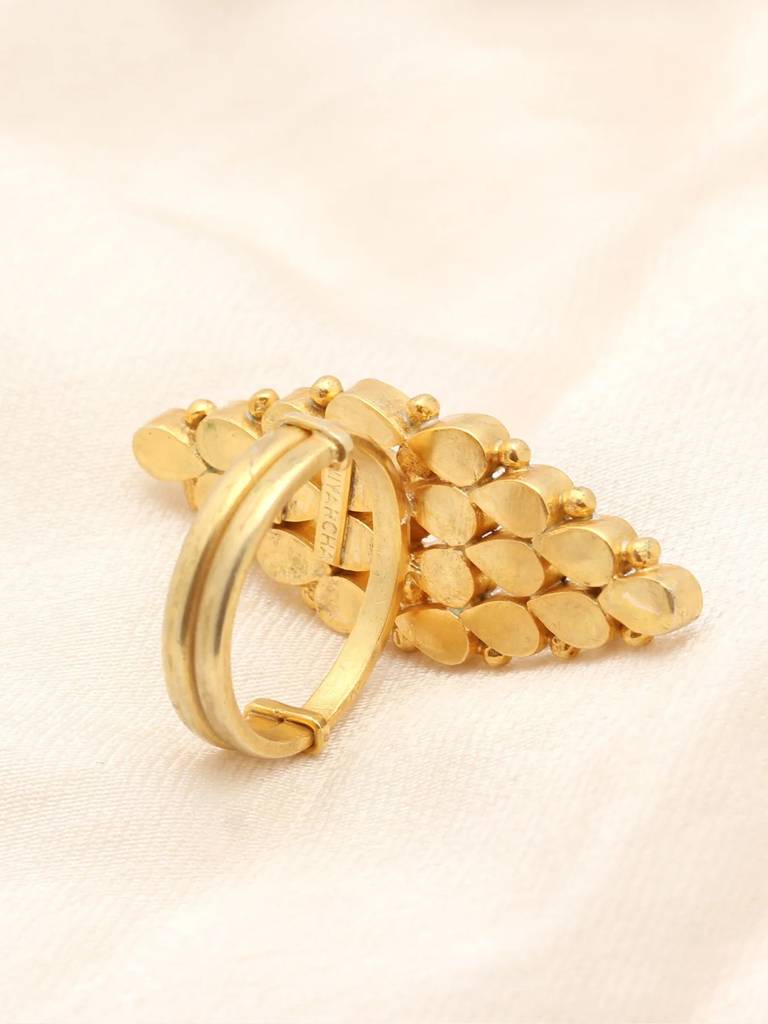 Silver Gold Plated Blue Ring : U100SG015R0075