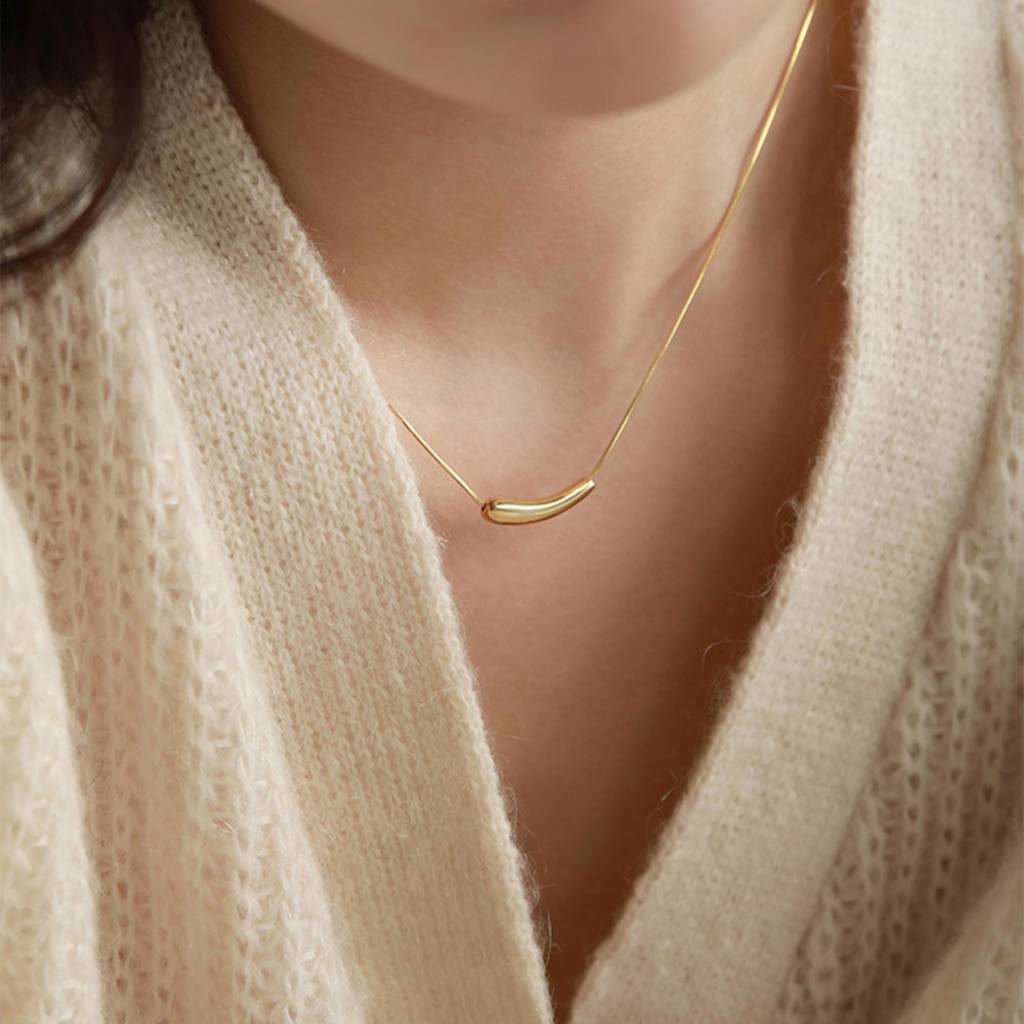 Designer Pendant Necklace : NC_SS_Eggplant_gld