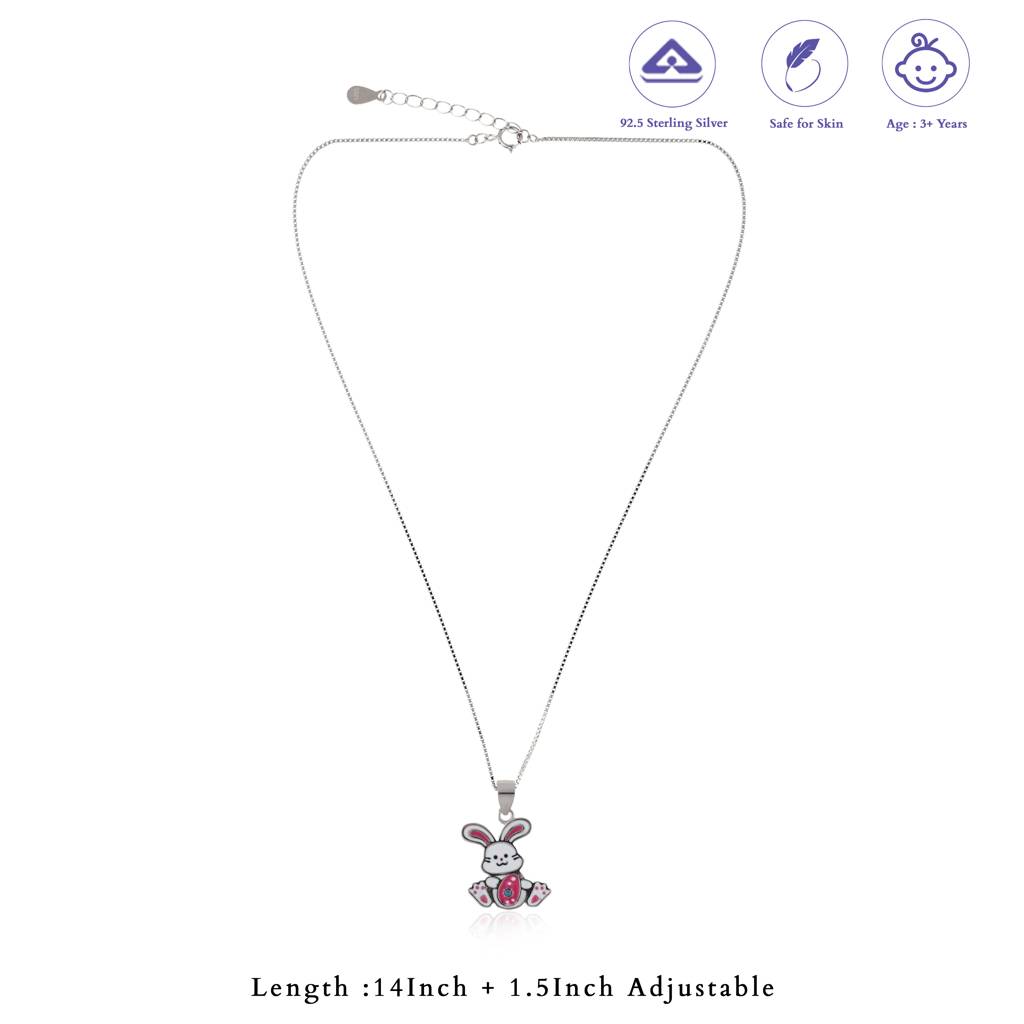 Coco Bunny 925 Silver Kids Chain Pendant (3+ Years) | Coco Bunny 925 ...