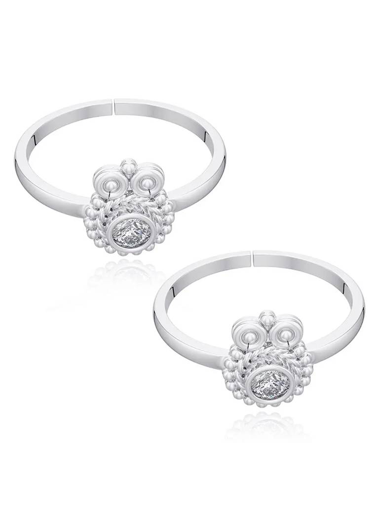 Silver Stoned Toe Ring : U100SO010TR0114