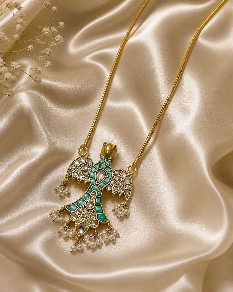 Kundan Bird Necklace : 10X3QJ668-B