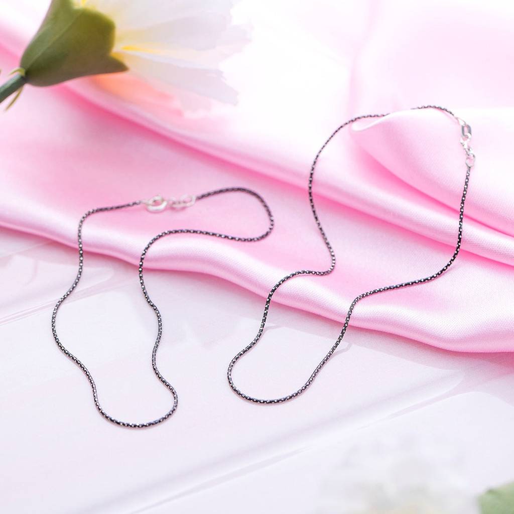 Luminous Links Rhodium-Plated 925 Sterling Silver Beads Chain Anklet : ANK-60337-PAIR-R