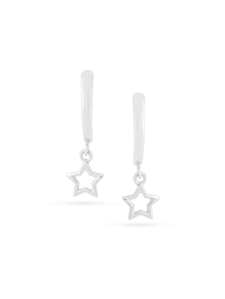 Kicky And Perky 925 Sterling Silver Dangling Star Stud Earring For Women : SILDWE027