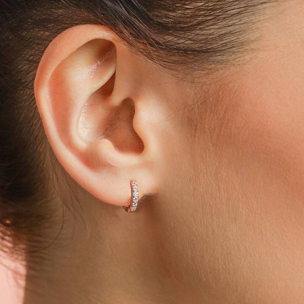 The Classic Rose Gold Moment Hoop 925 Silver Earrings : EAR-20111
