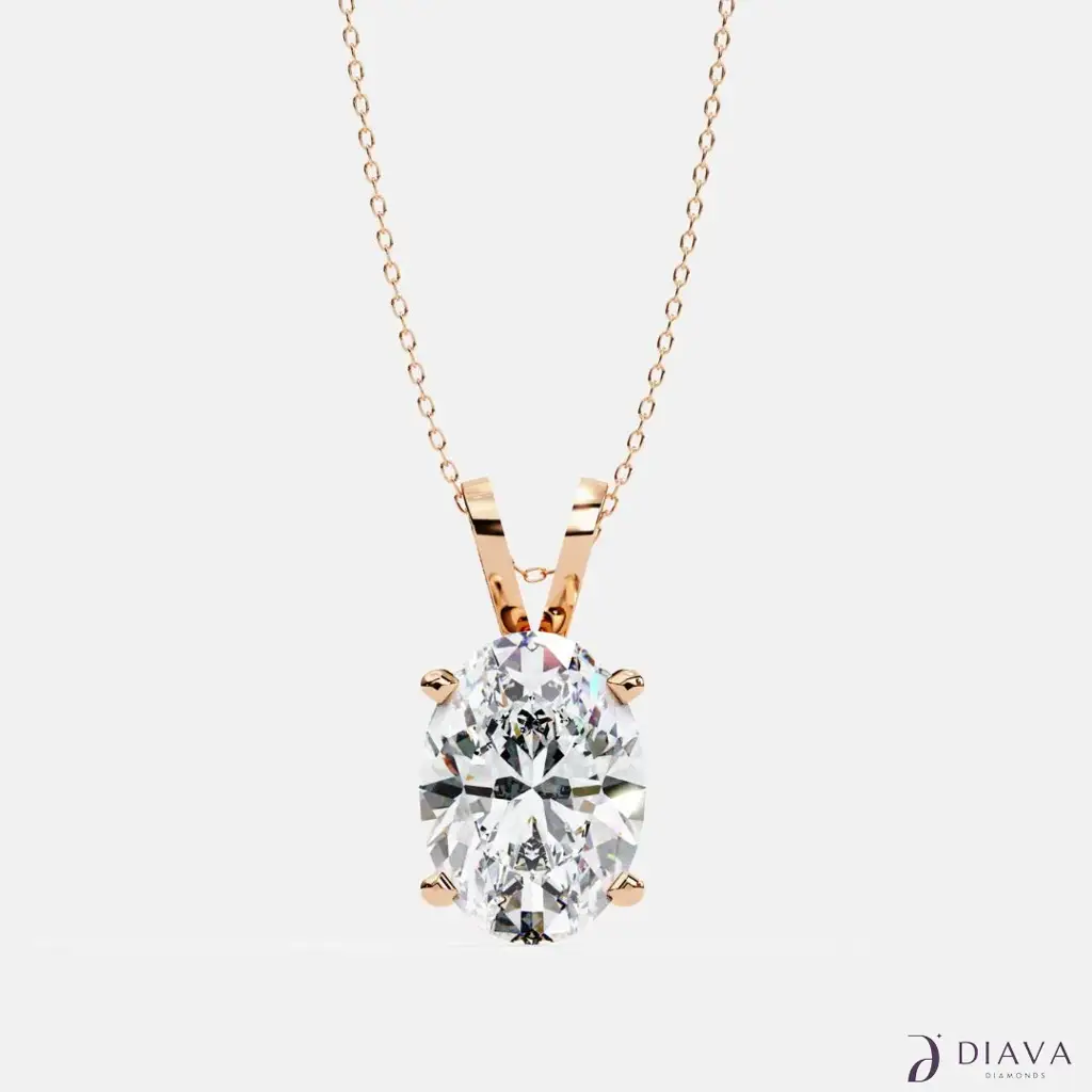 Classic Oval Solitaire Pendant : ClassicOvalSolitairePendant