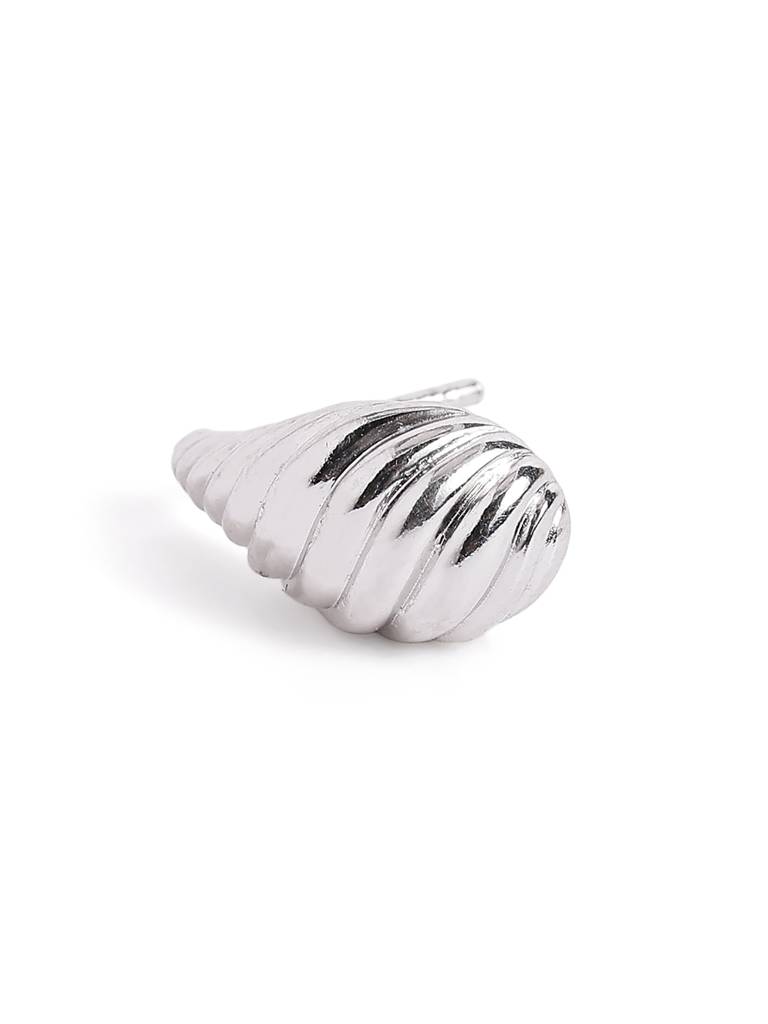Rhodium Plated Seashell Mini Stud Earring : FJE5848