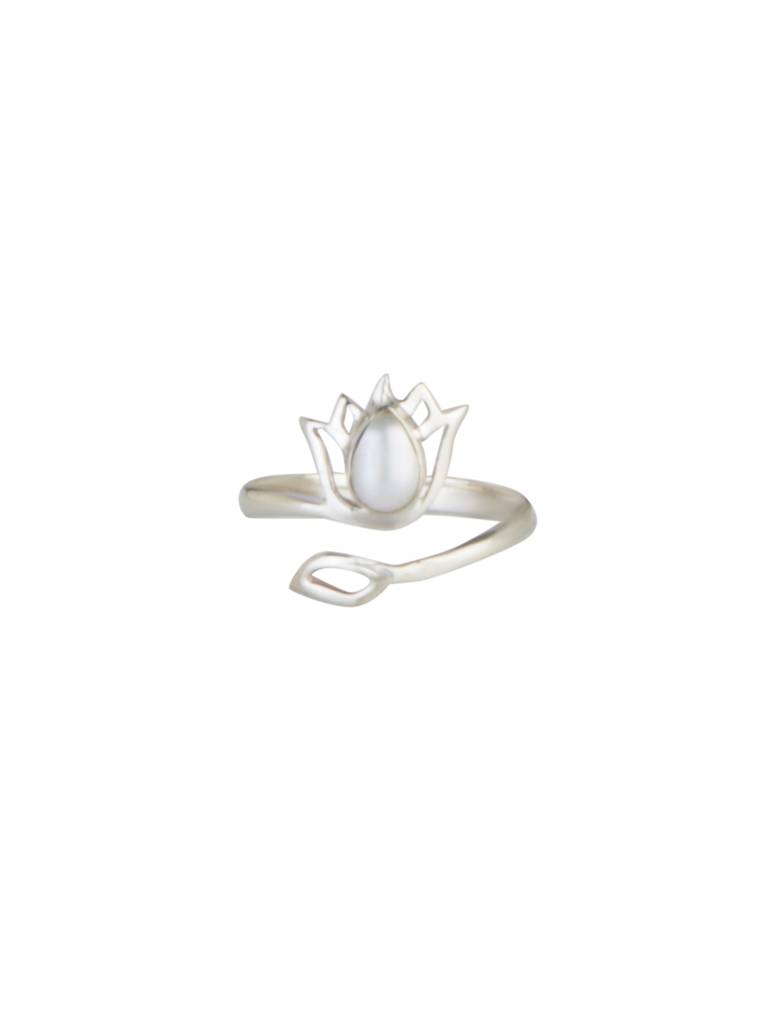 925 Sterling Silver Pearl Ring For Women | Gemstone Ring | Handmade Silver Jewelry | Elegant Daily Wear Gift : FU-1339