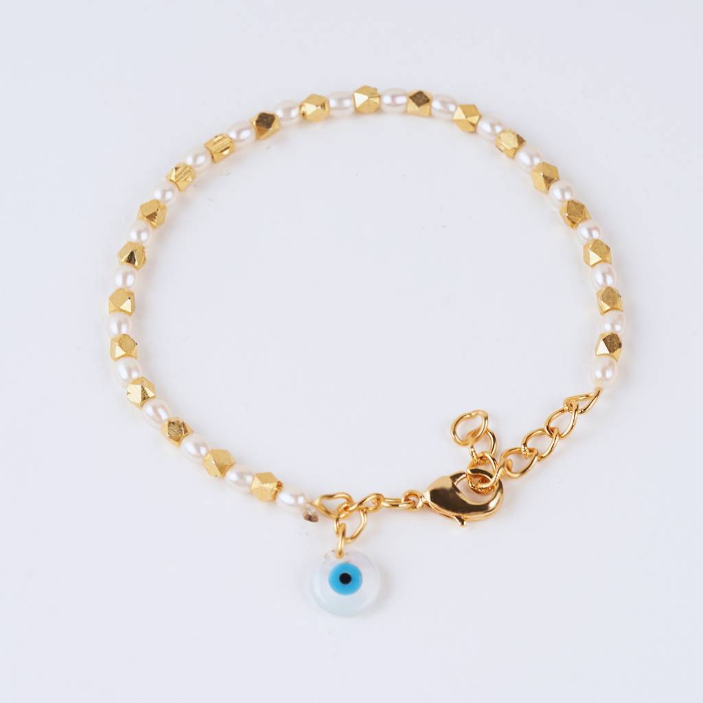 Evil Eye Pearl Bracelet : BRC-EVIL-EYE