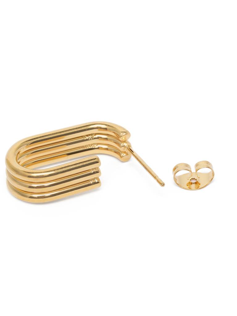 Golden U Shape Earrings : AVER10088