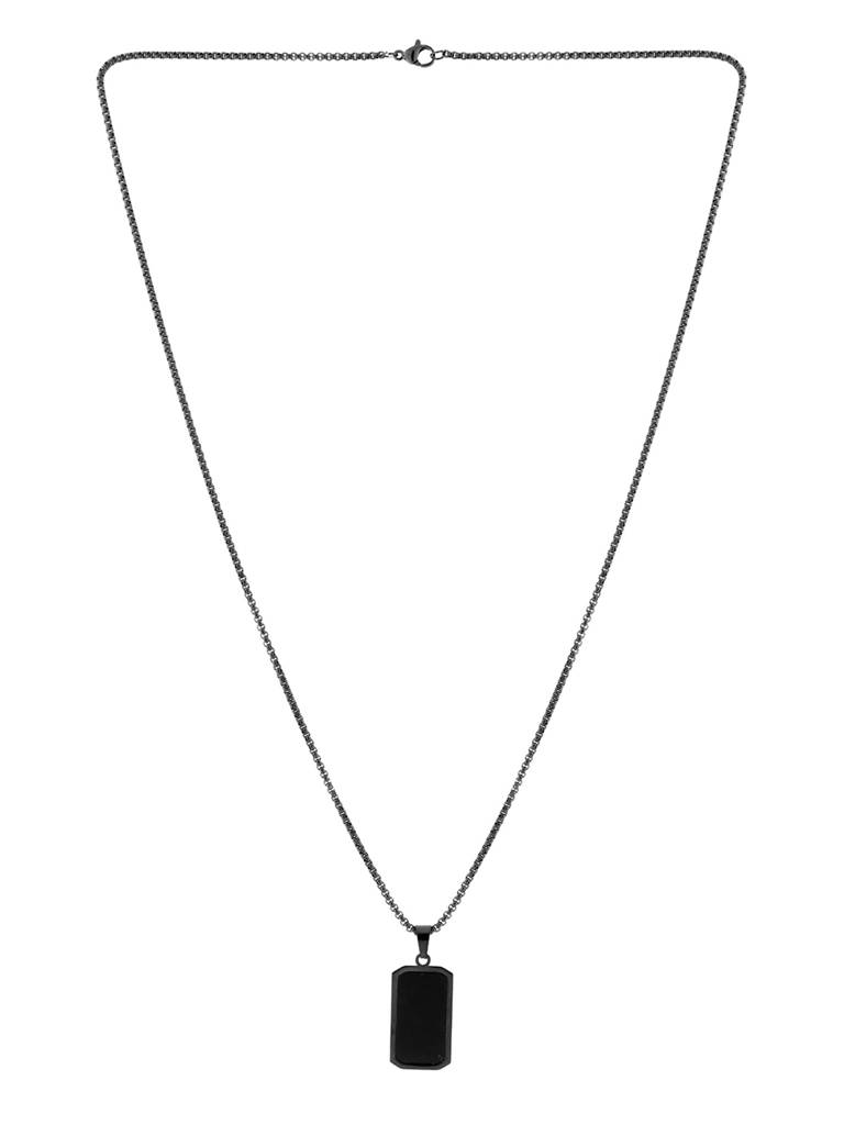 Eclipse Midnight Bar Pendant Necklace For Men : 8905124576177