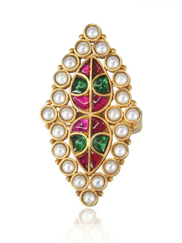 92.5 Silver Jadau Ring : U100SG0090004