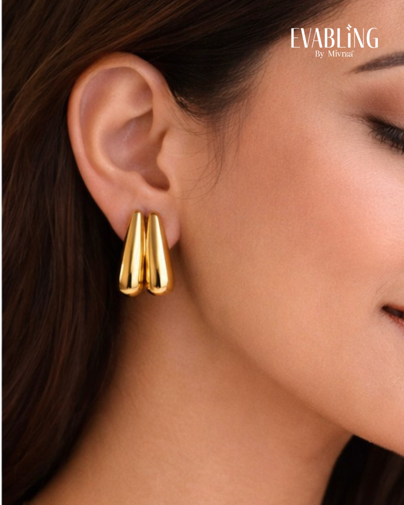 Sculpted Curve Earrings : EBE4