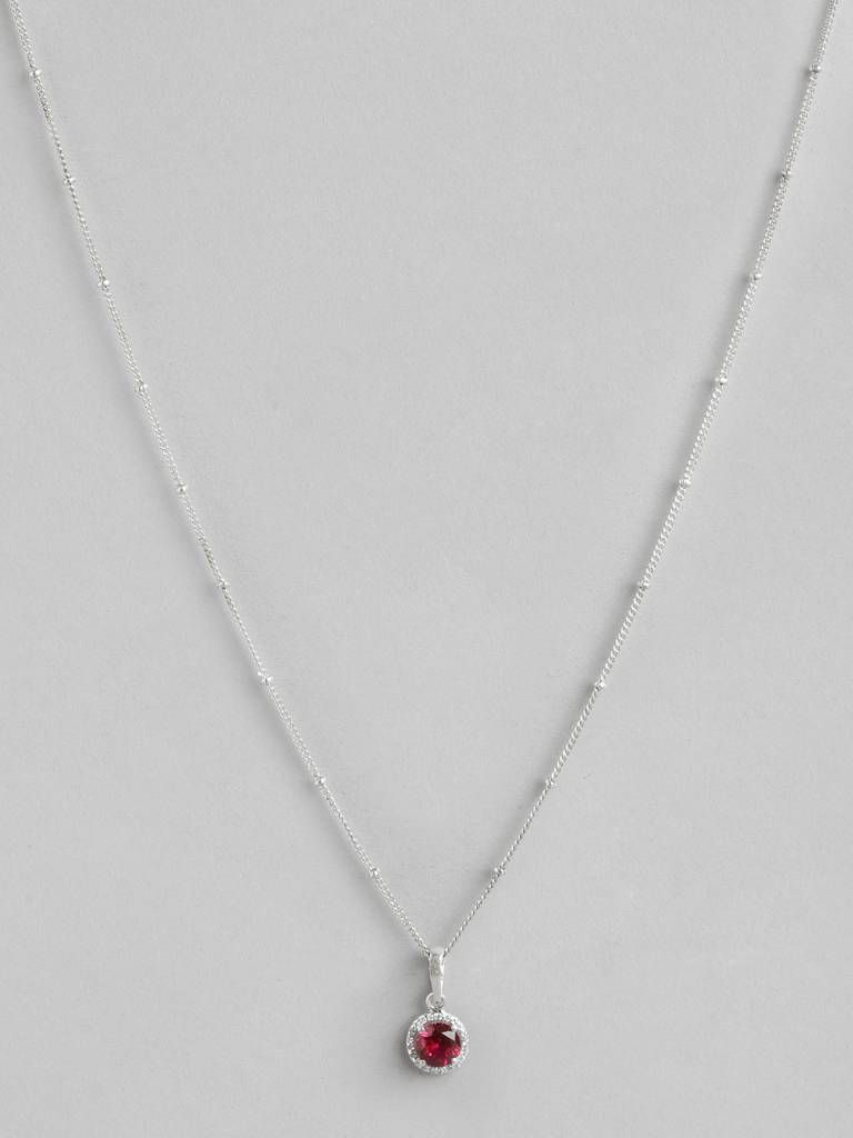 92.5 Silver Crimson Necklace : U100SG005MY046